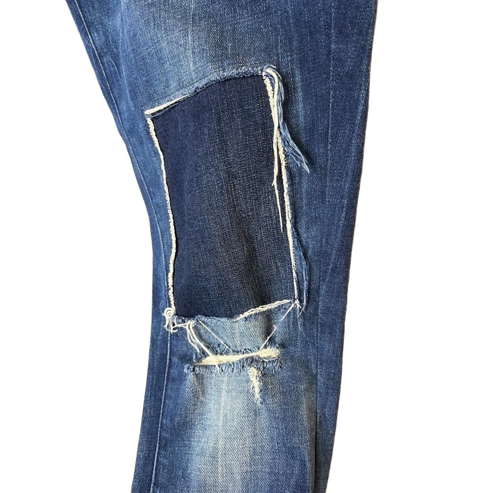 Blanknyc Patchwork Distressed Ripped Cuffed Ankle… - image 5